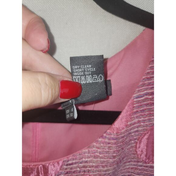 Per Se Dress Womens 8 Pink Polkadot Preppy Retroglam, Modern Royalty, Tweed - Picture 7 of 10